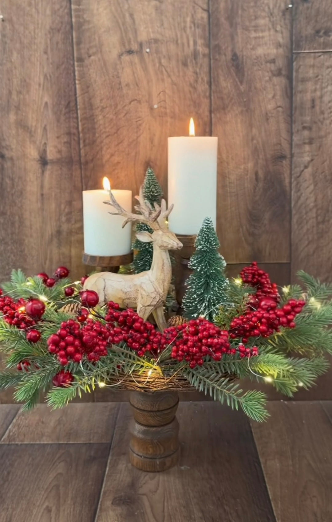 Centro mesa de Natal minimalista