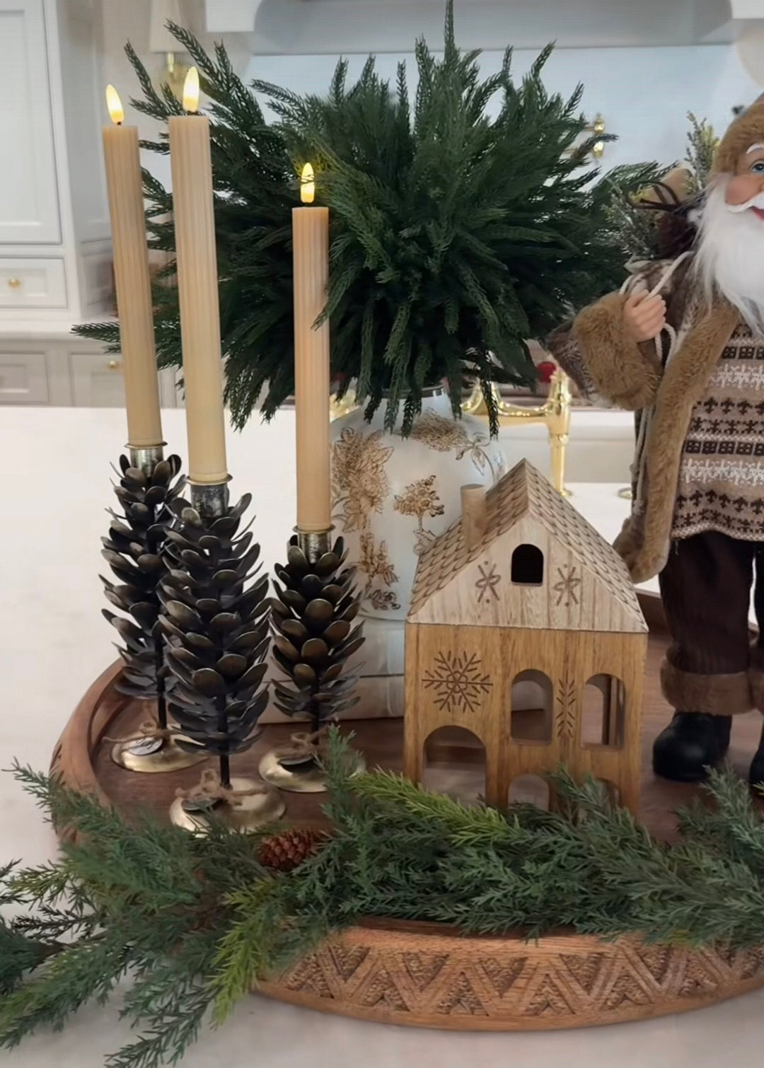 Centro mesa de Natal minimalista