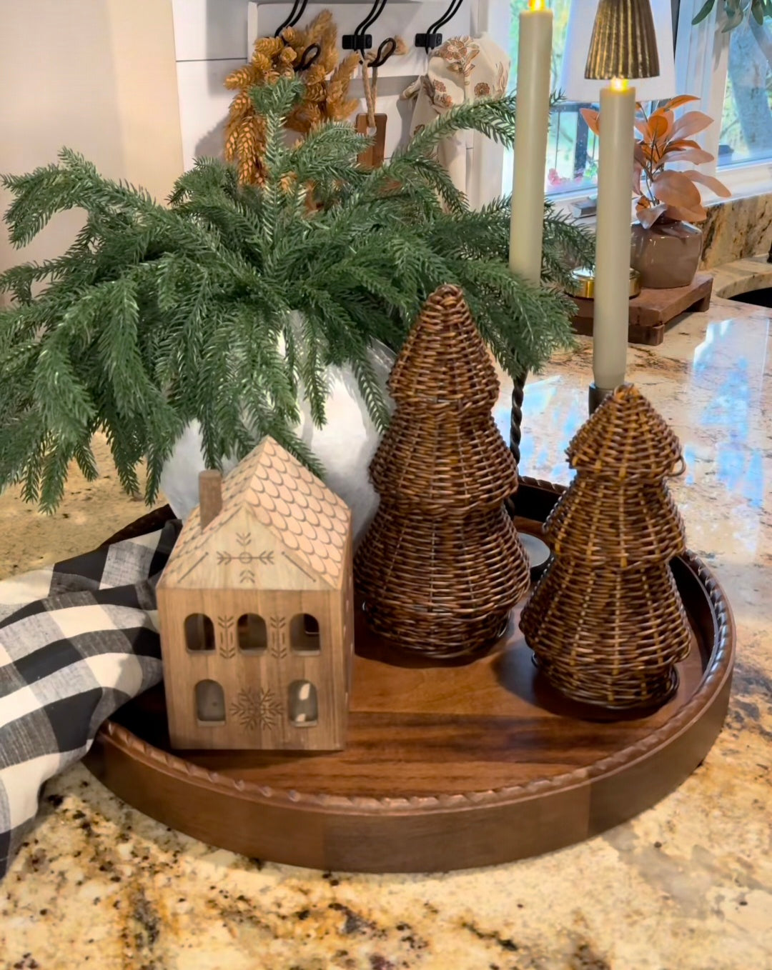 Centro mesa de Natal minimalista