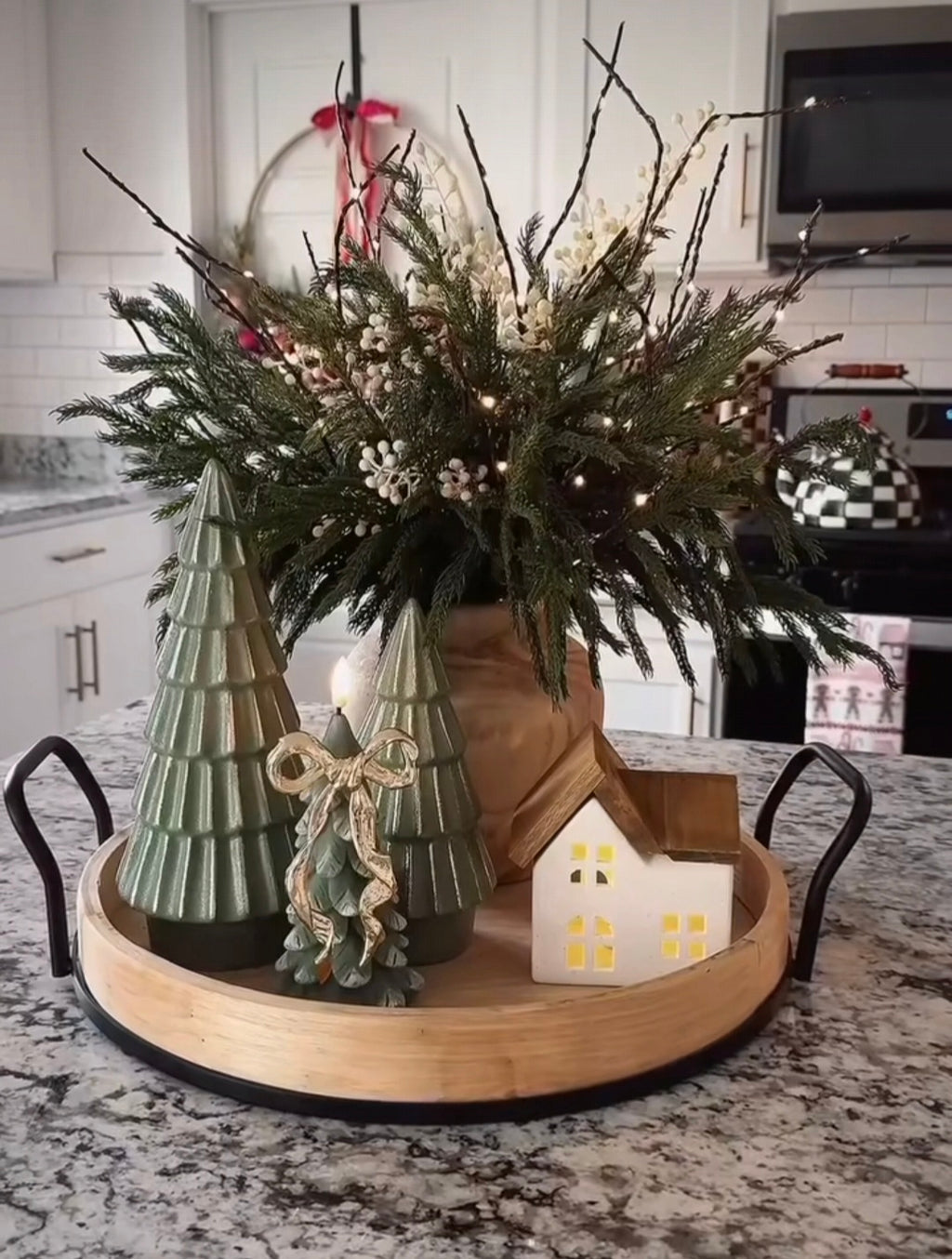 Centro mesa de Natal minimalista