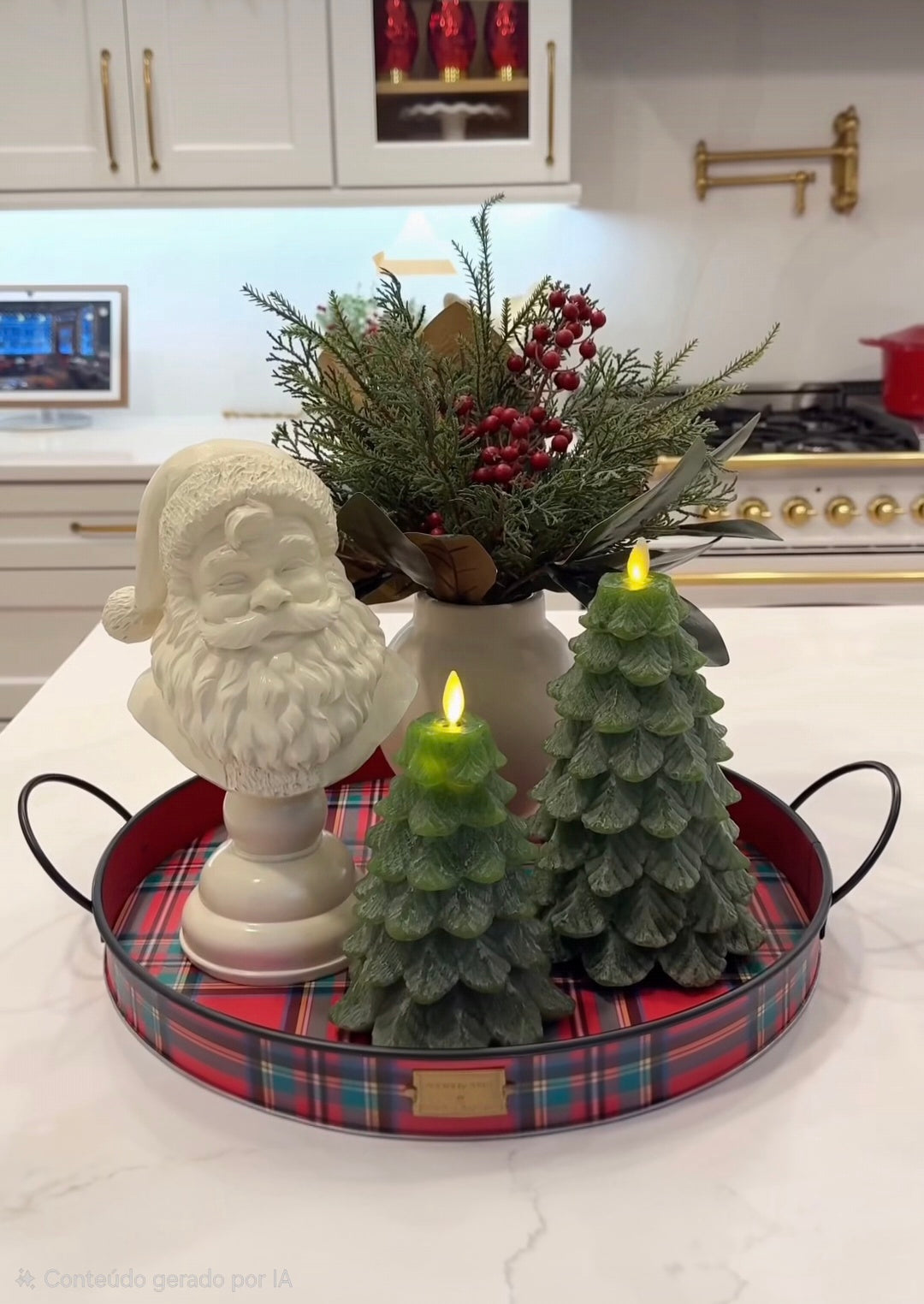 Centro mesa de Natal minimalista